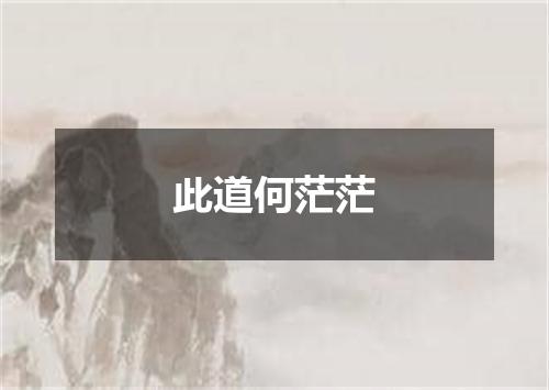 此道何茫茫
