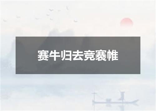 赛牛归去竞褰帷
