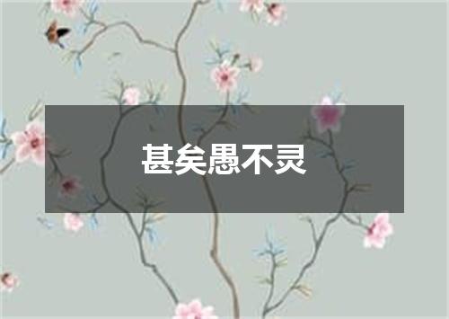 甚矣愚不灵