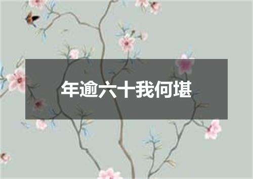 年逾六十我何堪
