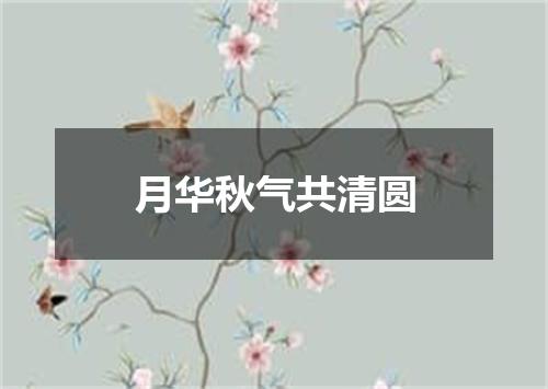 月华秋气共清圆