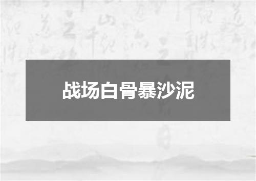 战场白骨暴沙泥