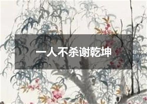 一人不杀谢乾坤