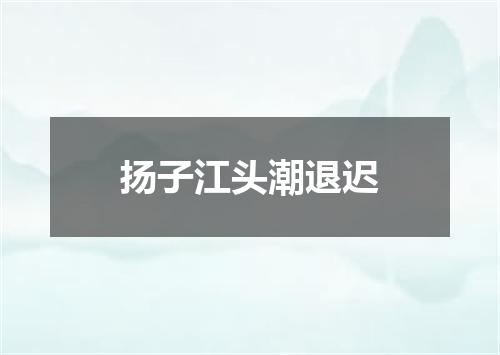 扬子江头潮退迟