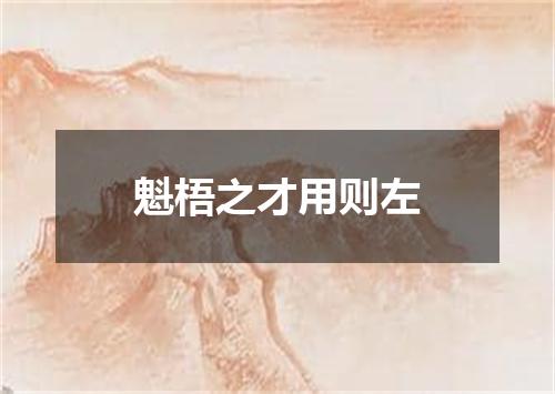 魁梧之才用则左