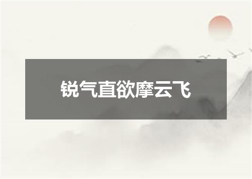 锐气直欲摩云飞