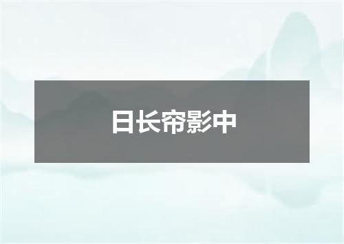 日长帘影中