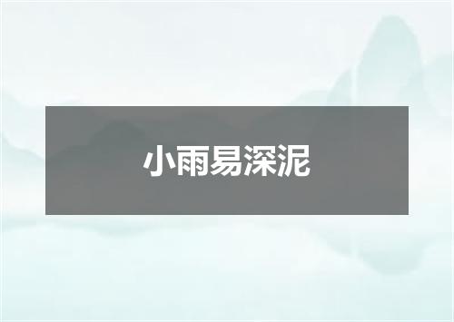 小雨易深泥