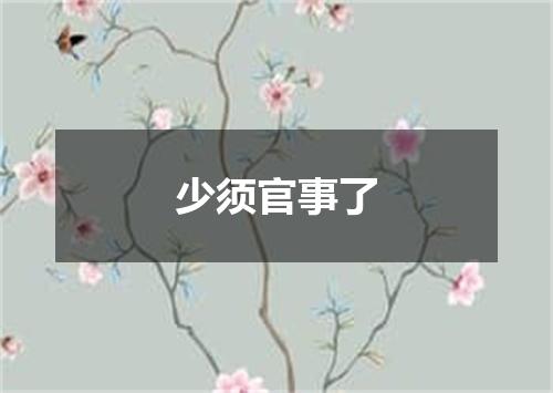 少须官事了