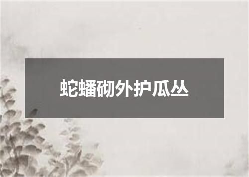 蛇蟠砌外护瓜丛