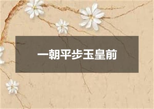 一朝平步玉皇前