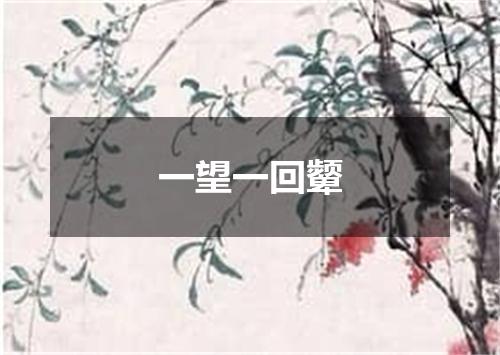 一望一回颦