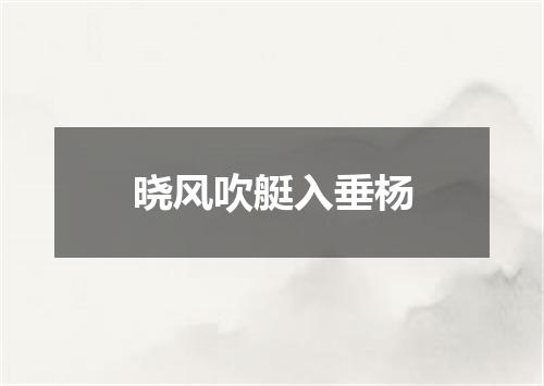 晓风吹艇入垂杨