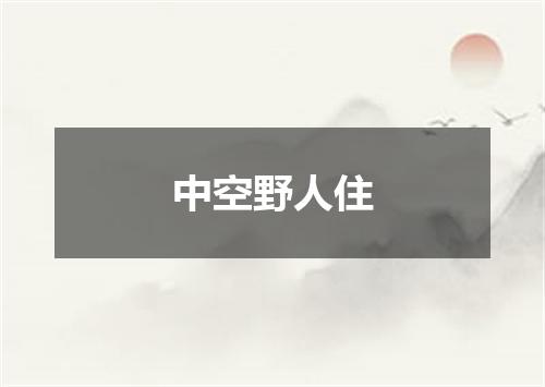 中空野人住