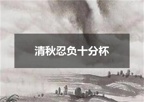 清秋忍负十分杯