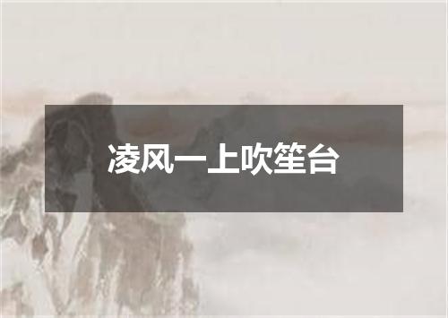 凌风一上吹笙台