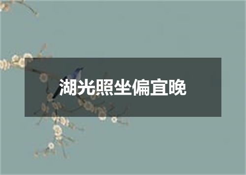 湖光照坐偏宜晚