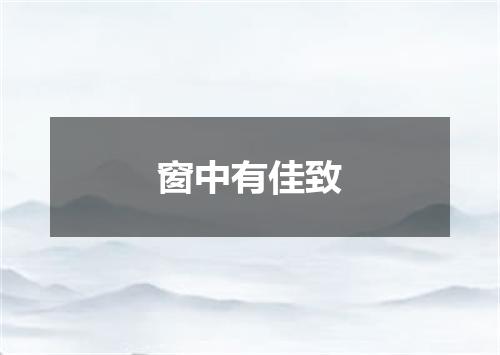 窗中有佳致
