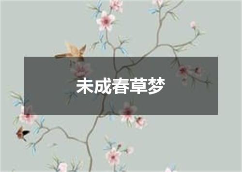 未成春草梦