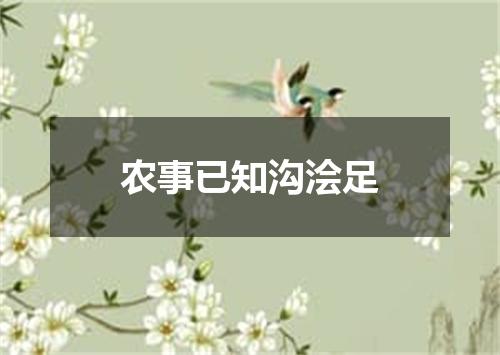 农事已知沟浍足