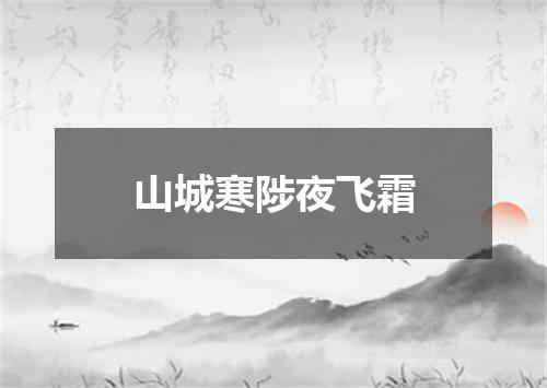 山城寒陟夜飞霜