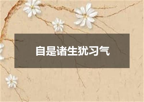 自是诸生犹习气