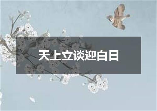 天上立谈迎白日