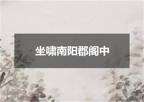 坐啸南阳郡阁中
