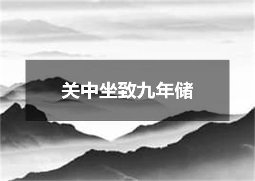 关中坐致九年储