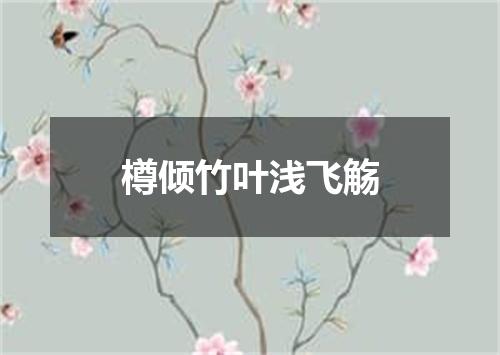 樽倾竹叶浅飞觞