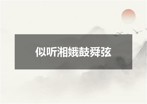 似听湘娥鼓舜弦