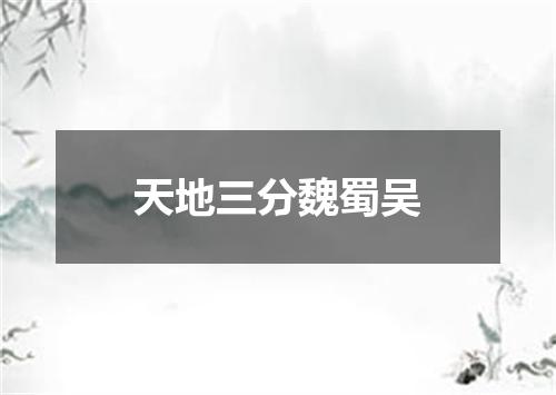 天地三分魏蜀吴