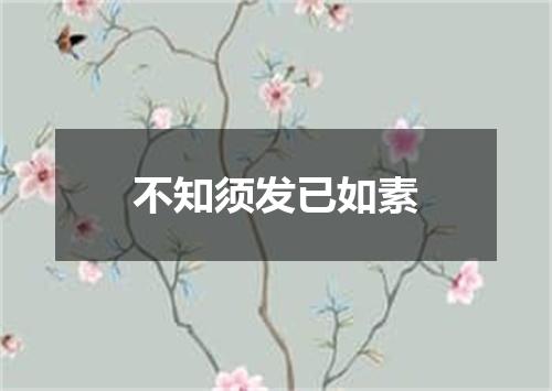 不知须发已如素