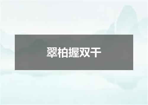 翠柏握双干