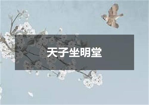 天子坐明堂