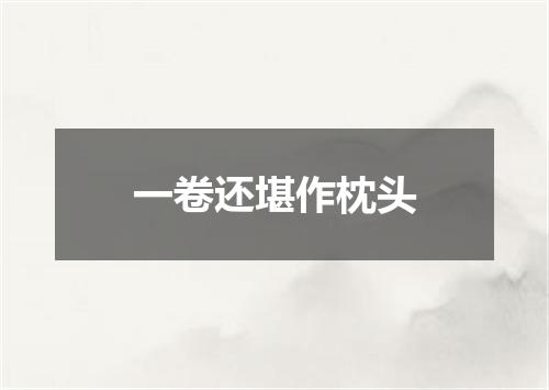 一卷还堪作枕头