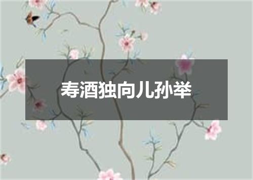 寿酒独向儿孙举