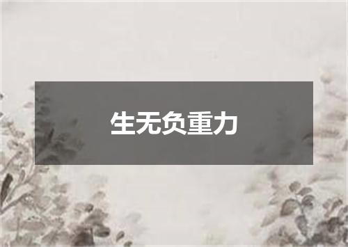 生无负重力