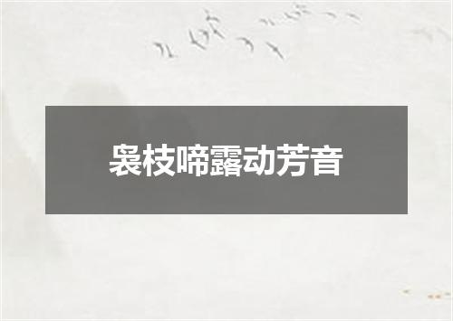 袅枝啼露动芳音