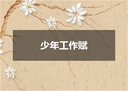 少年工作赋