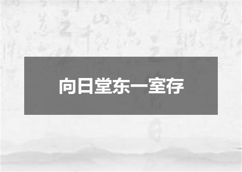 向日堂东一室存