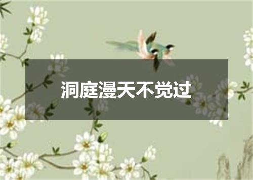 洞庭漫天不觉过
