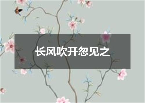 长风吹开忽见之