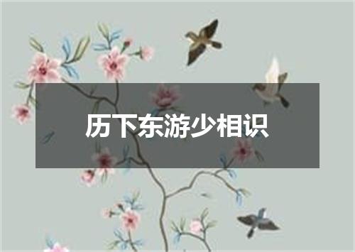 历下东游少相识