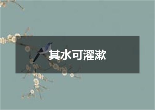 其水可濯漱