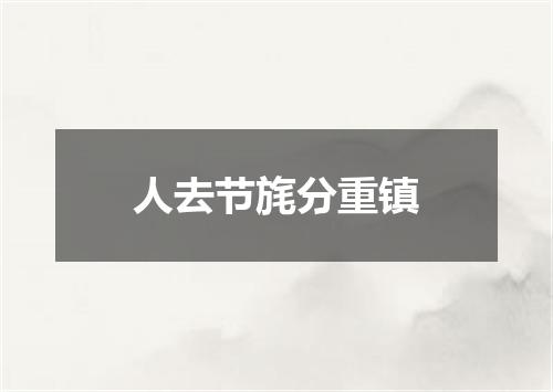 人去节旄分重镇