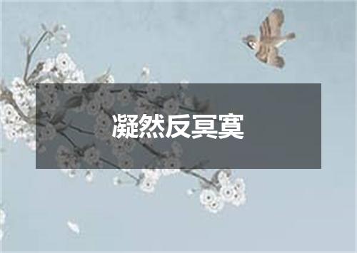 凝然反冥寞