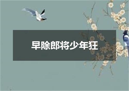 早除郎将少年狂