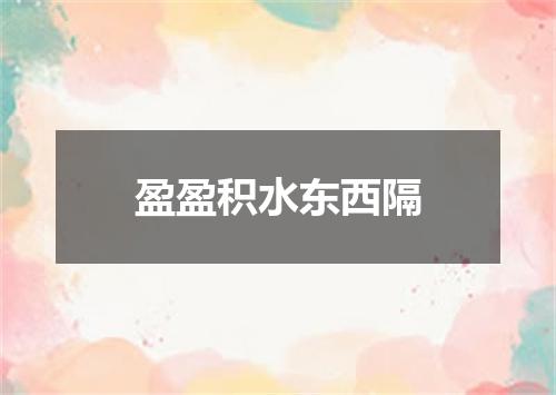 盈盈积水东西隔