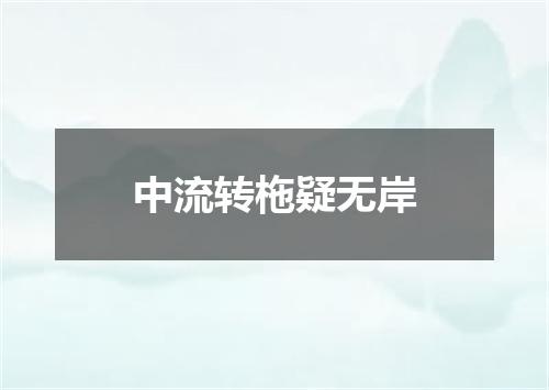 中流转柂疑无岸